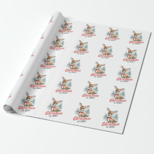 Xmas Gift Oh Deer Christmas Is Here Wrapping Paper