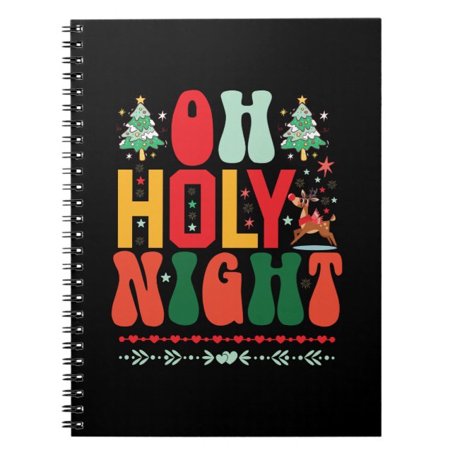 Xmas Gift Oh Holy Night Notebook (Front)