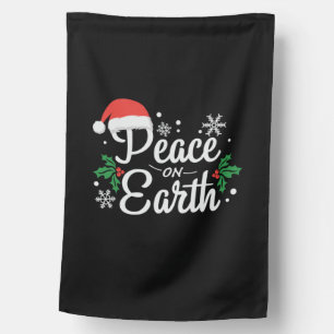 Xmas Gift Peace On Earth House Flag
