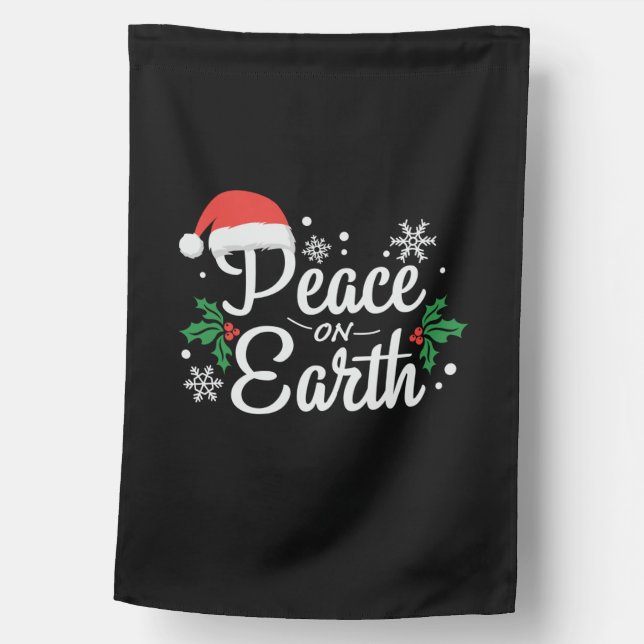 Xmas Gift Peace On Earth House Flag (Front)