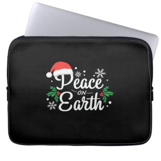 Xmas Gift Peace On Earth Laptop Sleeve