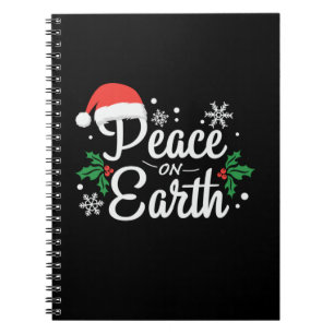 Xmas Gift Peace On Earth Notebook