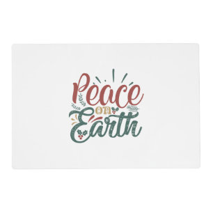 Xmas Gift Peace On Earth Placemat