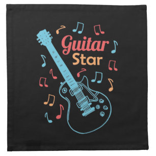 Xmas Gift Proud Guitarist Star Cloth Napkin