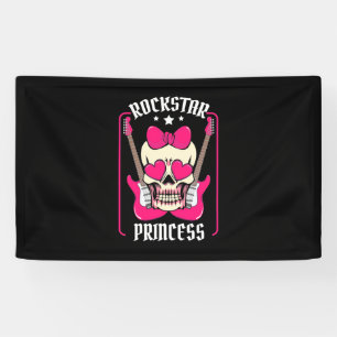 Xmas Gift   Rockstar Princess Skull Banner