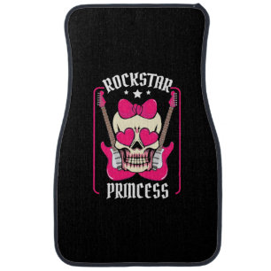 Xmas Gift   Rockstar Princess Skull Car Floor Mat