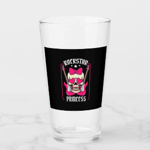 Xmas Gift   Rockstar Princess Skull Glass