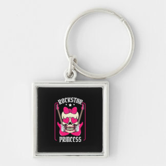 Xmas Gift | Rockstar Princess Skull Keychain