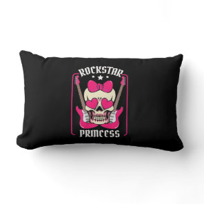 Xmas Gift | Rockstar Princess Skull Lumbar Pillow