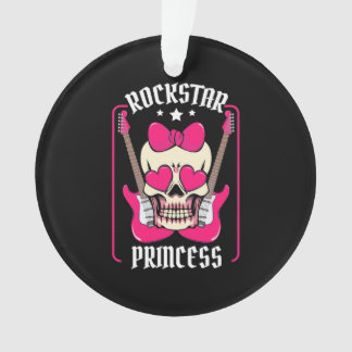 Xmas Gift | Rockstar Princess Skull Ornament