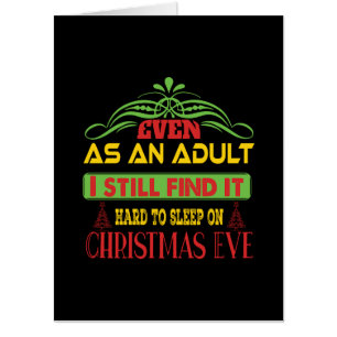 Xmas Gift Sleep On Christmas Eve Card