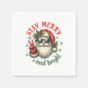 Xmas Gift Stay Merry Napkins