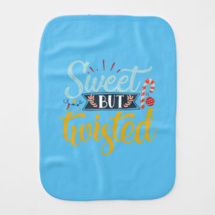 Xmas Gift Sweet But Twisted Baby Burp Cloth