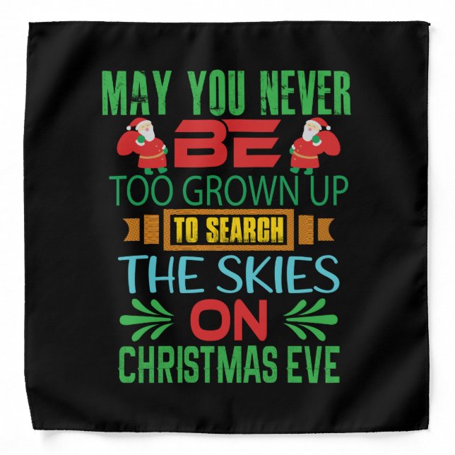 Xmas Gift The Skies On Christmas Eve Bandana (Front)