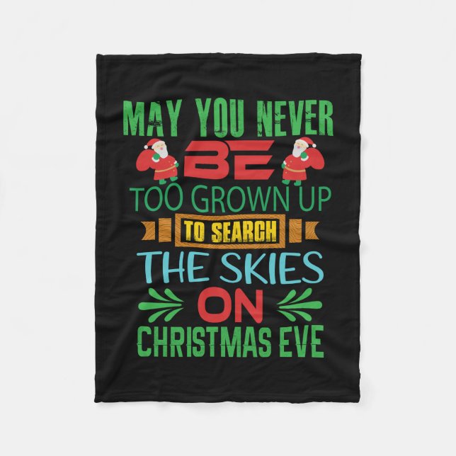 Xmas Gift The Skies On Christmas Eve Fleece Blanket (Front)