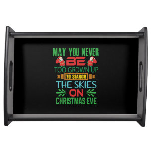 Xmas Gift The Skies On Christmas Eve Serving Tray