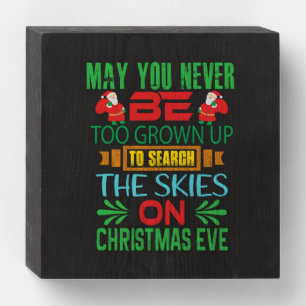 Xmas Gift The Skies On Christmas Eve Wooden Box Sign