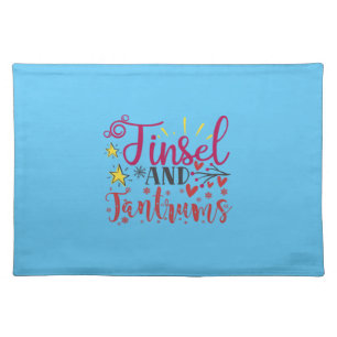 Xmas Gift Tinsel And Tantrums Cloth Placemat