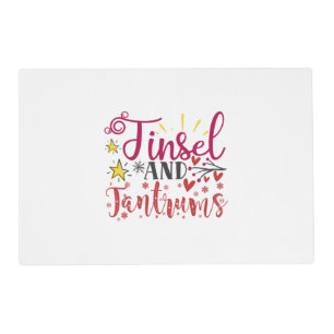 Xmas Gift Tinsel And Tantrums Placemat