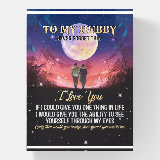 Xmas Gift | To My Hubby I Love You Paperweight (Vertical)