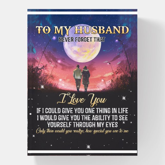 Xmas Gift | To My Husband I Love You Paperweight (Vertical)