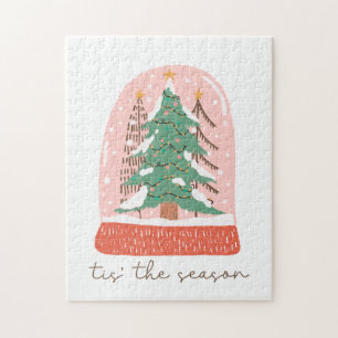 Xmas Gift Tree Tis The Season Jigsaw Puzzle