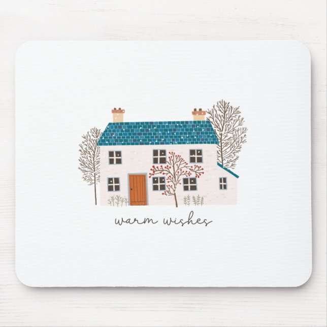 Xmas Gift Warm Wishes Mouse Pad (Front)
