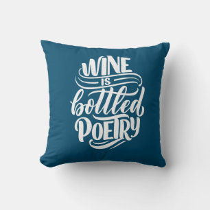 Xmas Gift Wine Is Bottled Poetry Throw Pillow