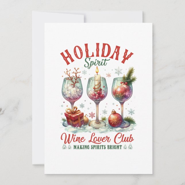 Xmas Gift Wine Lover Club Invitation (Front)