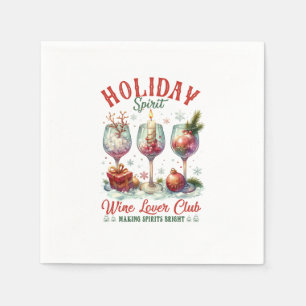 Xmas Gift Wine Lover Club Napkins