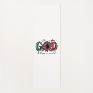 Xmas Gift With God All Things Are Possible Yoga Mat