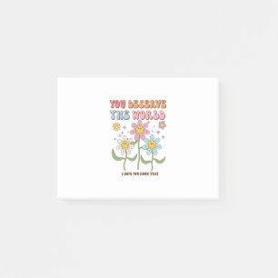 Xmas Gift You Deserve The World Post-it Notes