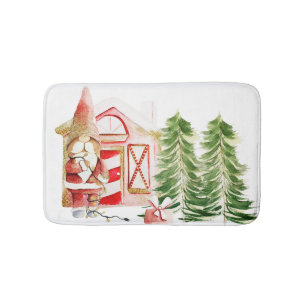 XMAS Gnome Design 2  Bath Mat