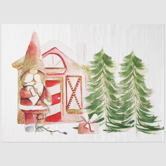 XMAS Gnome Design 2 Tissue Paper (Front)