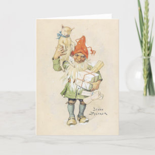 Xmas Gnome Retro Vintage Christmas Card