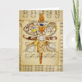 xmas gold star thing holiday card