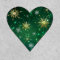 Xmas Golden Snowflakes on Green Background