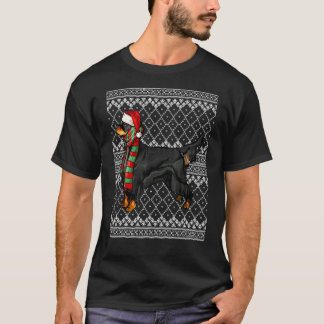 Xmas Gordon Setter Santa Claus Hat Ugly Christmas T-Shirt