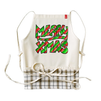 XMAS Graffiti Zazzle HEART Apron