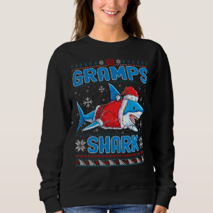 Xmas Gramps Santa Shark Lover Christmas Family Ugl Sweatshirt