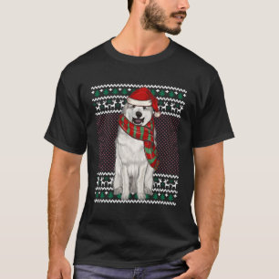 Xmas Great Pyrenee Dog Santa Hat Ugly For Christma T-Shirt