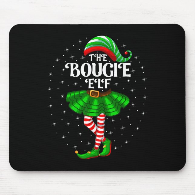 Xmas Group Matching Women Girls The Bougie Elf Chr Mouse Pad (Front)