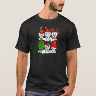 Xmas Group Santa Reindeer Elf Teeth Dentist Job De T-Shirt
