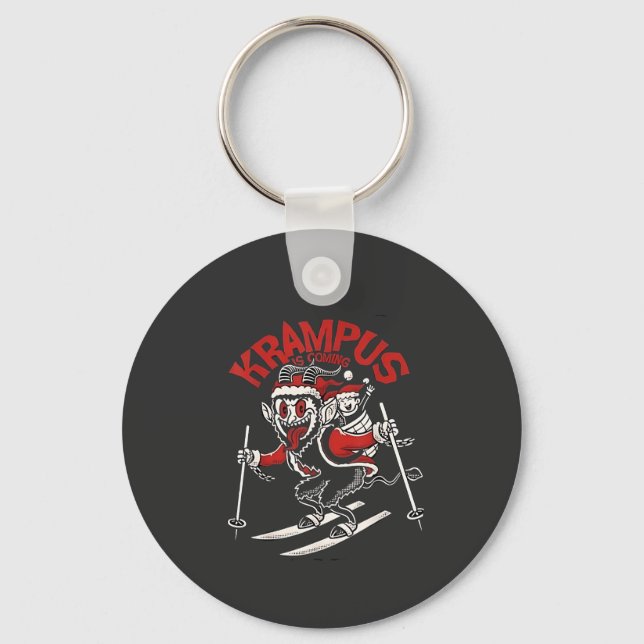 Xmas Gruss Vom Krampus Christmas Devil  Keychain (Front)
