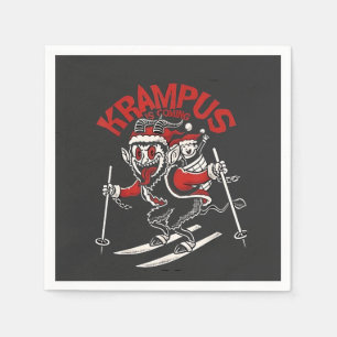 Xmas Gruss Vom Krampus Christmas Devil Napkins