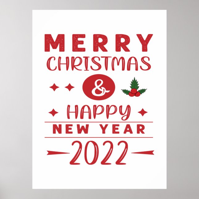 Xmas Happy New Year 2022 Poster (Front)