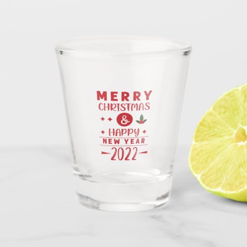 Xmas Happy New Year 2022 Shot Glass