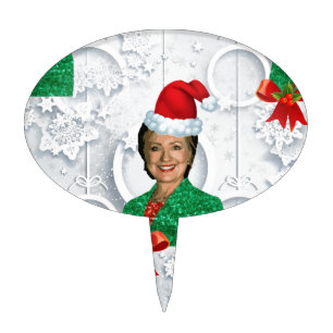 xmas Hillary clinton Cake Topper