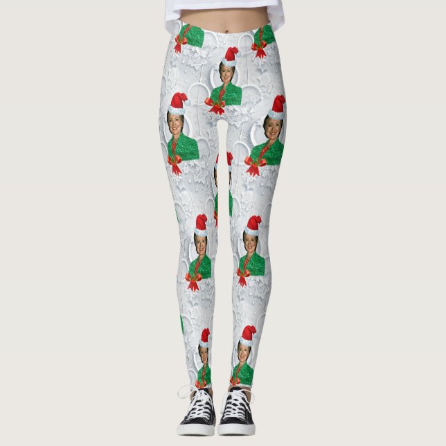 xmas Hillary clinton christmas leggings (Front)