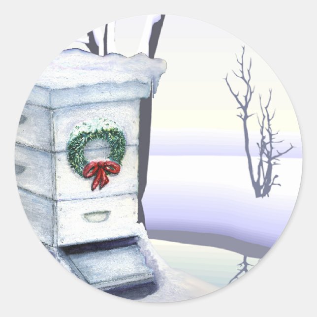 xmas hive classic round sticker (Front)